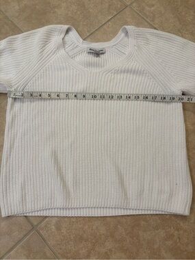 Tommy Bahama White Cotton Knit Crewneck Sweater - Medium Women